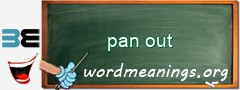 WordMeaning blackboard for pan out